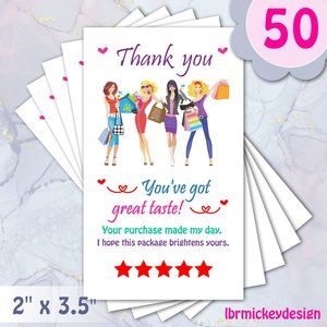 ♥️ 5x25 / 50 Thank You Cards